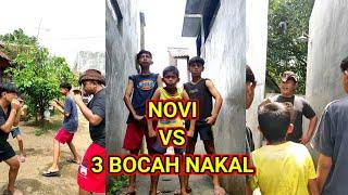 NOVI VS 3 BOCAH NAKAL | VIDEO KOCAK