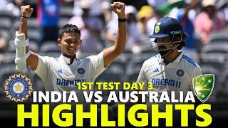 India vs Australia Highlights 1st Test 2024 Day 3 | IND VS AUS