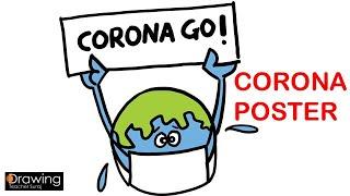 Corona Viras poster drawing || Go corona go!