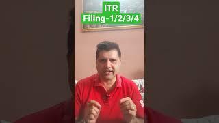 ITR Filing -1/2/3/4 #shorts #cavedtaya