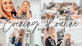 MOM OF 5 EVENING ROUTINE  // Large Homeschooling Mom Nighttime Routine With a Baby + Toddler