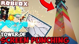 BEATING THE TOWER OF SCREEN PUNCHING!! | Roblox JToH