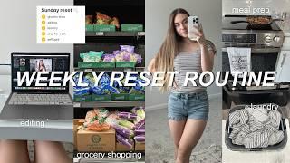 SUNDAY VLOG: weekly reset, grocery haul, self-care, meal prep, laundry + more!