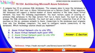 microsoft  70 534 exam Architecting Microsoft Azure Solutions