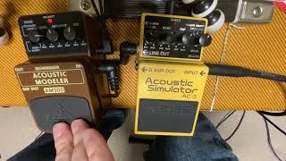 Boss AC-3 Acoustic Simulator VS Behringer AM300 Acoustic Modeler