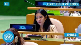  India - First Right of Reply, United Nations General Debate, 76th Session | #UNGA
