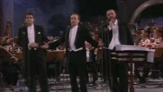 Los Tres Tenores -Nessun Dorma to choir- Roma 7/7/1990
