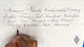 Copperplate cursive writing practice for beginners | Simple words practice with capital A-Z