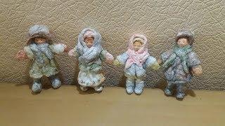 Новогодние игрушки из ваты. (Лицо, каркас) Часть 1