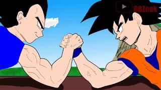 Goku vs Vegeta arm wrestling