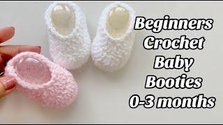 CROCHET EASIEST BABY SHOES EVER! 0-3 MONTHS