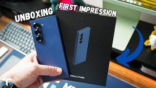 Samsung Galaxy Z Fold 6 Navy Unboxing & First Impressions!