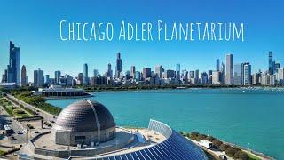 Chicago Adler Planetarium Drone view