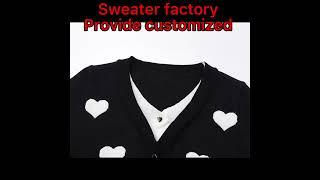 Knitwear clothes factory provide customized women plus size girl jacquard sweater