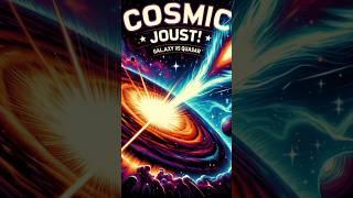 Cosmic Joust: Quasar Blasts Galaxy in Deep Space Battle!