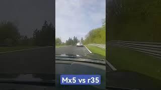 mx5 nd2 vs gtr r35 nurburgring 