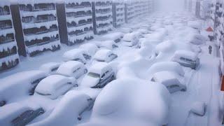 Poland is Freezing! Winter storm paralyzes Warsaw! Homes and Cars buried in snow!