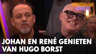 Johan en René genieten van optreden Hugo Borst bij Bar Laat: 'Héél vilein!' | VANDAAG INSIDE