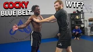 Cocky Blue Belt Trash Talks A Black Belt And..