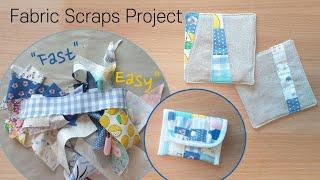 DIY 자투리 원단 활용, 빠르게 쉽게 쓸 수 있는  '패치워크롤' 만들기 - Fabric Scraps Project/How to make a Patchwork Roll