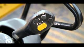 Komatsu WA600-8 wheel loader cab controls