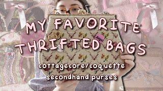 THRIFTED PURSE COLLECTION  cottagecore, coquette, grandmacore bag collection  vintage thrifting