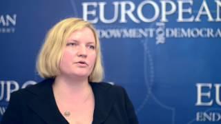 EED Beneficiary Maryia Sadouskaya-Komlach from the European Radio for Belarus
