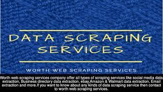 Data scraping services for harvesting data from website
