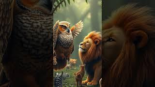 The Brave Owl - A Jungle Tale #Bravery #Wisdom #AnimalStories#Trust #Lesson #Story #lionstory #lion