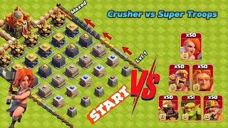 Unbeatable Crusher Formation | Crusher vs Super Troops | clash of clans