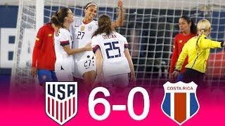 USA 6 x 0 Costa Rica▫️Women’s International Friendly▫️Extended Goals & Highlights