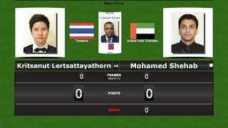 Snooker Men Final : Kritsanut Lertsattayathorn vs Mohamed Shehab