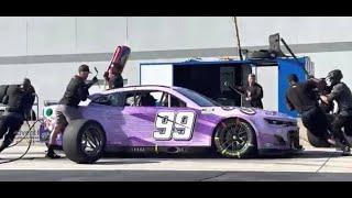 Trackhouse Racing Nascar raceshop Visit - Pit Crew Practice - Daniel Suarez, Pitbull & Ross Chastain