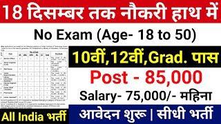 18 दिसम्बर तक नौकरी हाथ में | Top 15 Government Job Vacancy December 2024 | Sarkari Today News