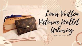 Upgraded Louis Vuitton Victorine Wallet Unboxing | New Button | What fits? || Beautislee