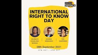 Media Defence: International Right to Know Day Webinar