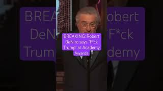 Robert #DeNiro says “F*ck #Trump” at Academy Awards 🟪️ #news #politics #trump #oscars