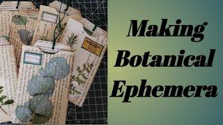 Making Botanical Ephemera/ Pockets With Tags ️