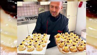 zeppole di San Giuseppe fritte e al forno unico impasto.Ricetta spettacolare fatta a mano in casa