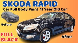 Skoda Rapid Gets A New Brand New Look With A Full Body Paint Job | Car Restoration