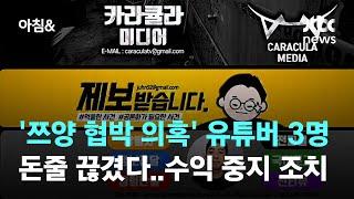 '쯔양 협박 의혹' 유튜버 3명 돈줄 끊겼다…수익 중지 조치 / JTBC 아침&