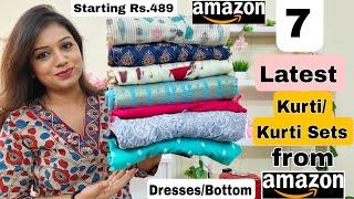  Amazon Kurti/Kurti Set Haul Starting Rs.489| Amazon Dailywear/Officewear Kurtis/️Amazon  Haul