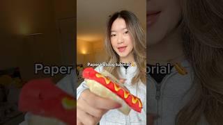 Paper hotdog tutorial  #diy #papercraft