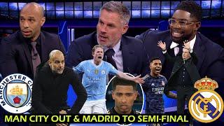 Manchester City (Agg: 4-4) (4-3) Madrid dethrone City to make semi-final Bellingham & Henry Reaction