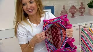 America & Beyond Embellished Shopper with Crossbody Strap on QVC