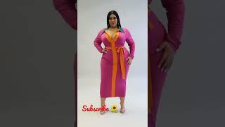 Glamorous  models lifestyle curvy woman in Laila love style. plus size women beauty fashion.