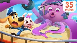 The Stinky Sea Monster is Coming | Protect the Earth | Kids Cartoon | Sheriff Labrador | BabyBus