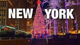 New York City LIVE Fox News All American Christmas Tree 2024 & Rainy Manhattan (November 22, 2024)