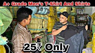 A+ Grade Export Surplus men’s T-shirt and shirts wholesale Panipath || kilo ke rate kapde kharido