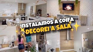 INSTALAMOS A COIFA DA PHILCO - DECOREI A SALA , FICOU LINDO ️ | NOSSA CASA TÁ UM SONHO DESABAFO